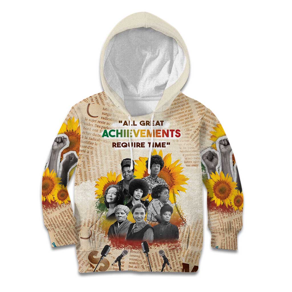 African Kid Hoodie Civil Rights Female Leaders Sunflower