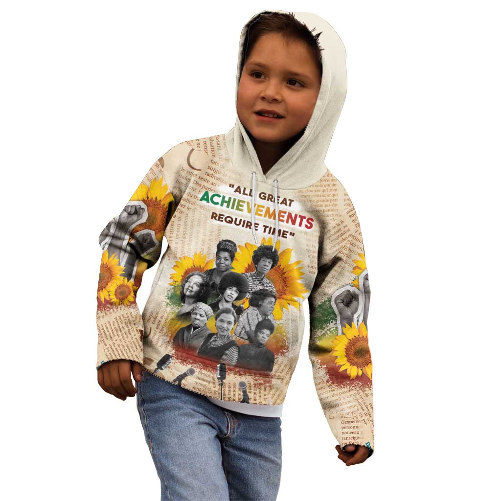 African Kid Hoodie Civil Rights Female Leaders Sunflower