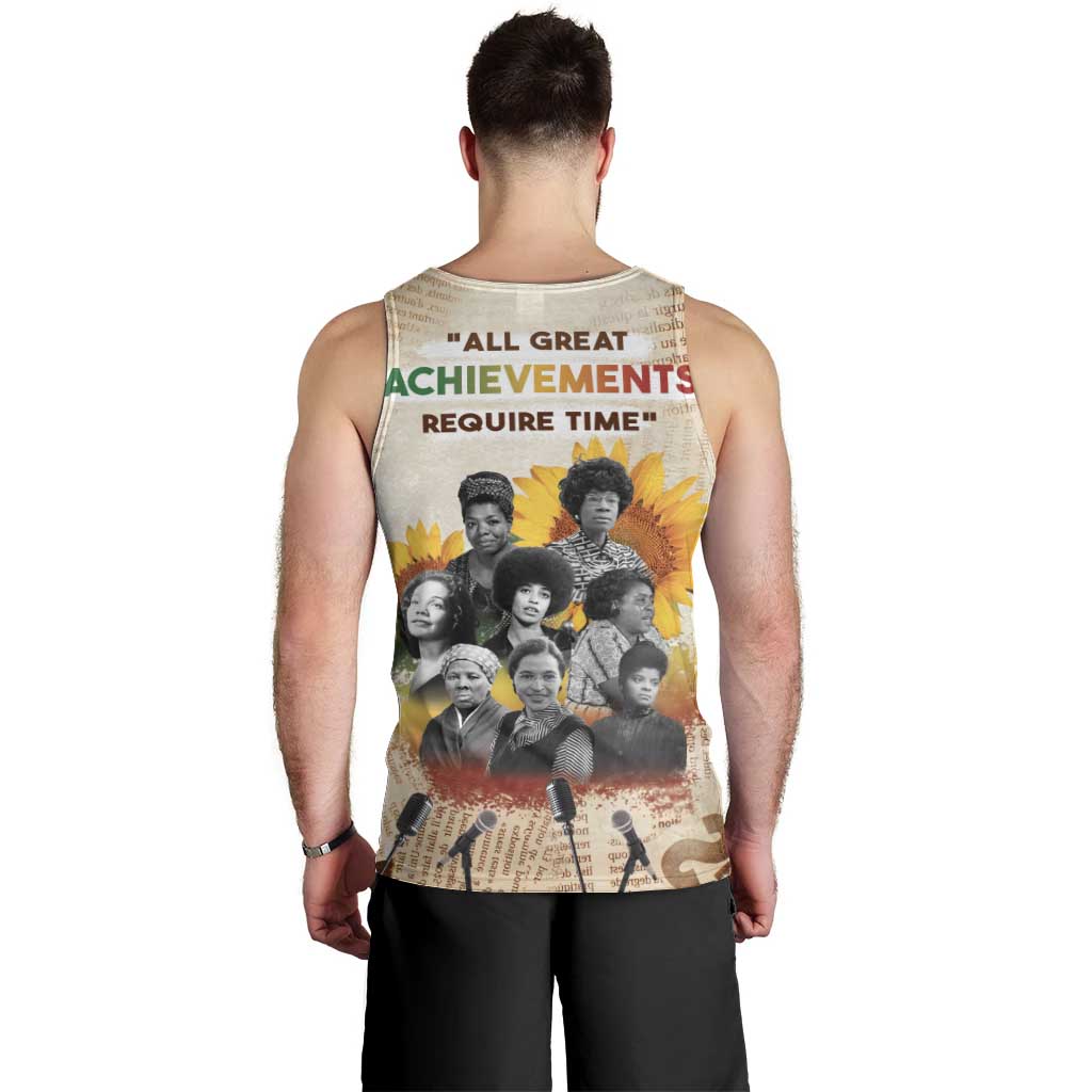 African Men Tank Top Civil Rights Female Leaders Sunflower