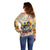 African Off Shoulder Sweater Civil Rights Female Leaders Sunflower