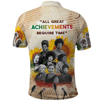 African Polo Shirt Civil Rights Female Leaders Sunflower