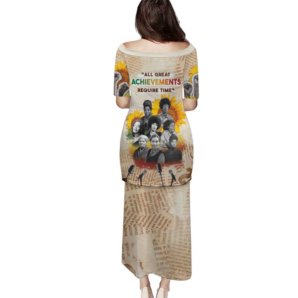African Puletasi Civil Rights Female Leaders Sunflower