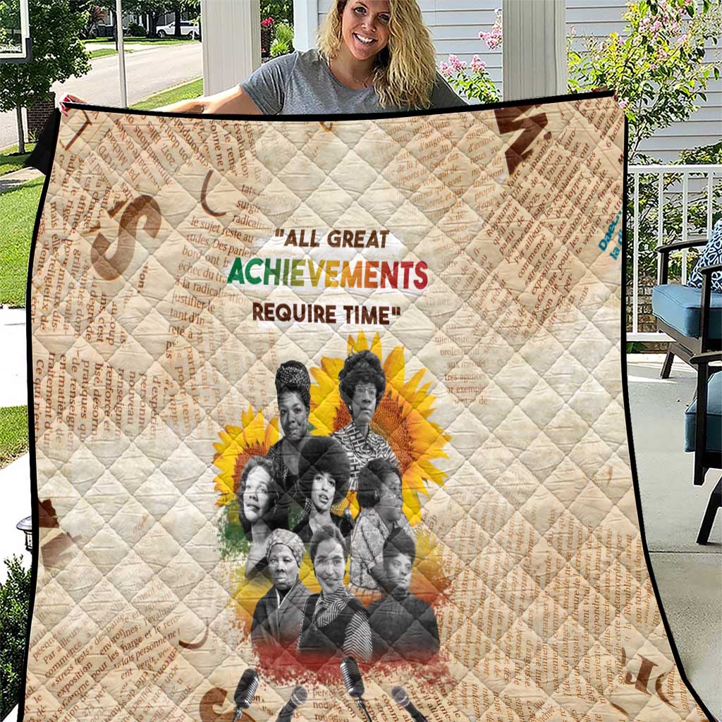 African Quilt Civil Rights Female Leaders Sunflower