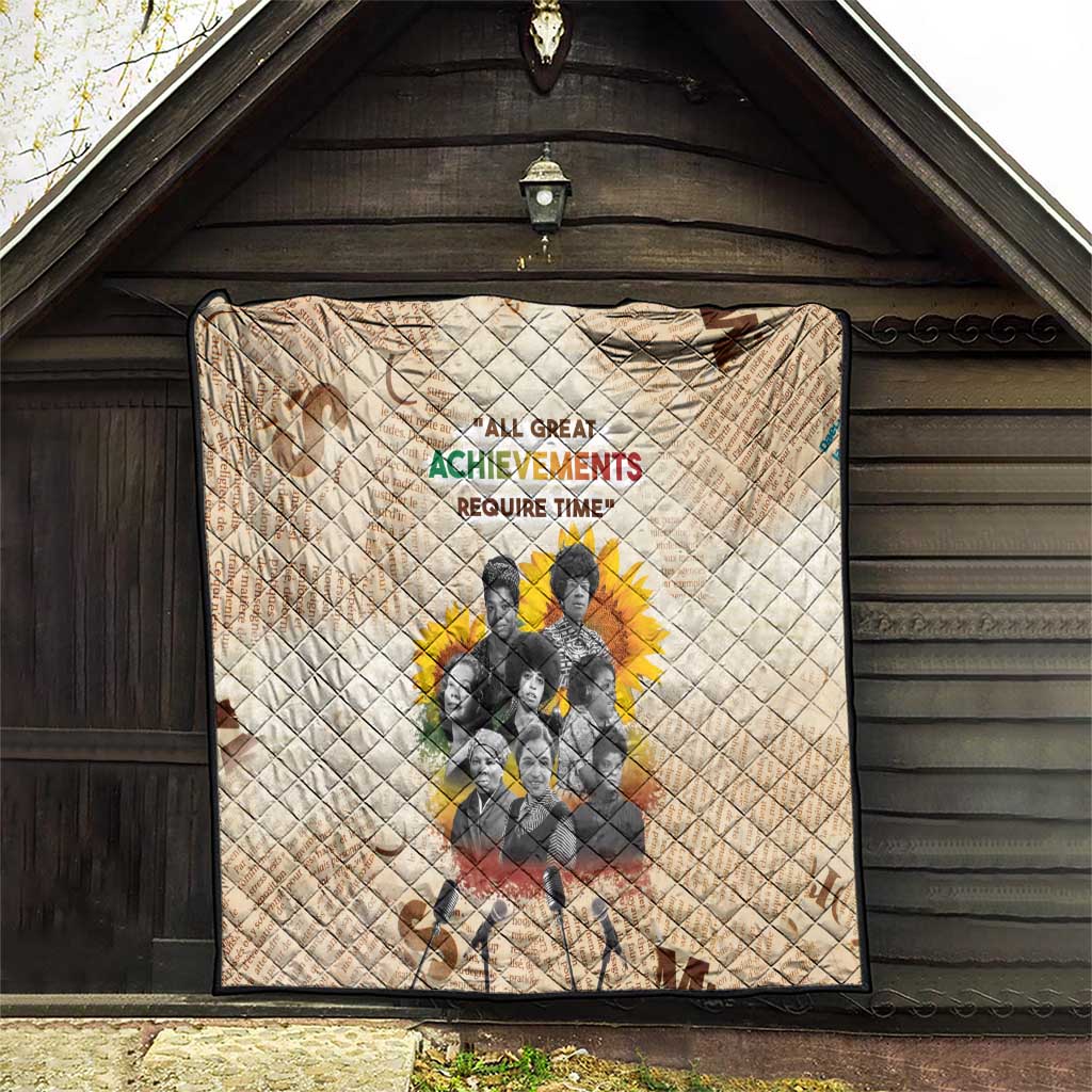 African Quilt Civil Rights Female Leaders Sunflower