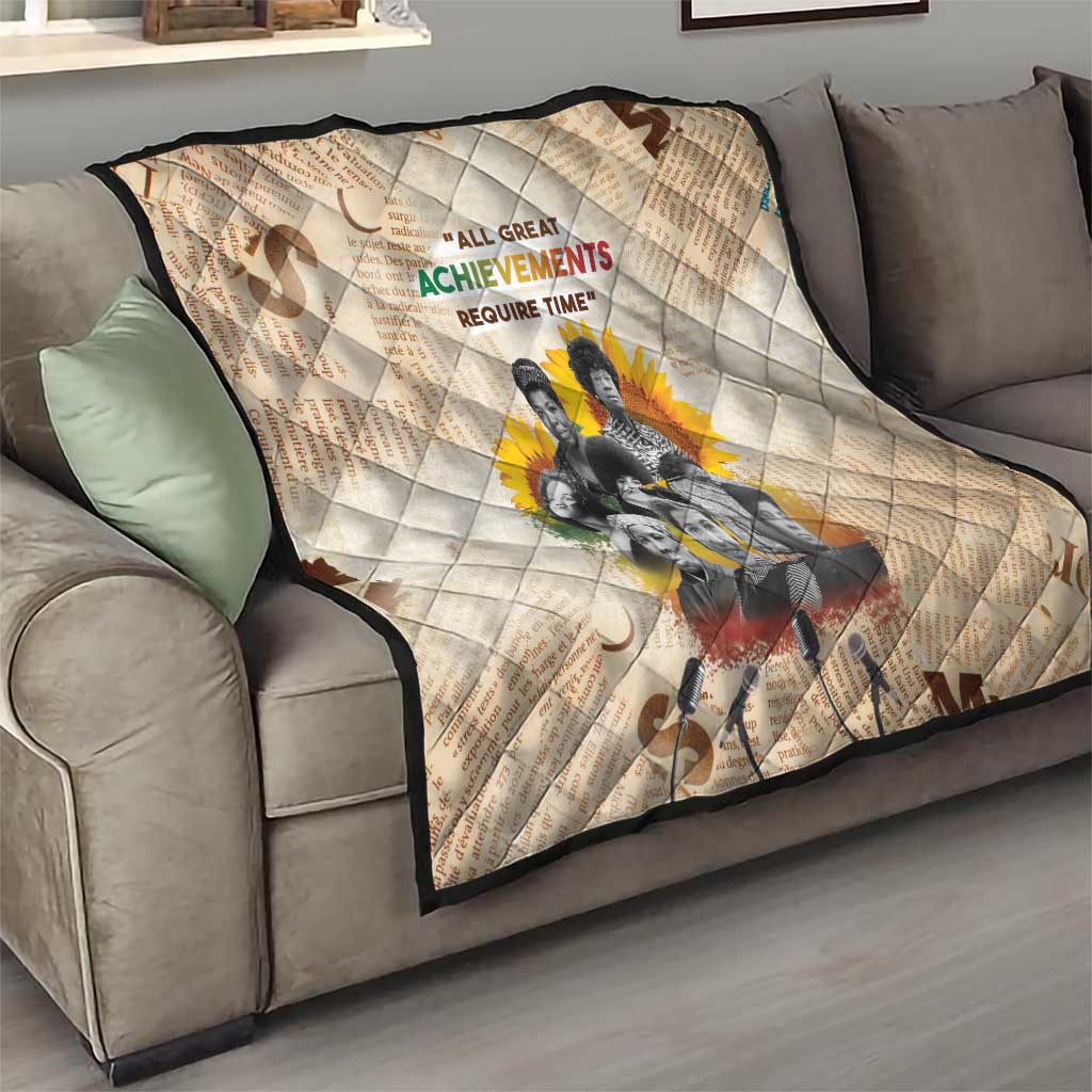 African Quilt Civil Rights Female Leaders Sunflower