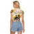African Raglan Cropped T Shirt Civil Rights Female Leaders Sunflower