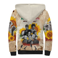 African Sherpa Hoodie Civil Rights Female Leaders Sunflower
