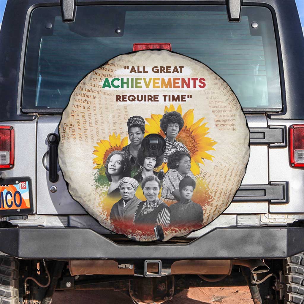 African Spare Tire Cover Civil Rights Female Leaders Sunflower