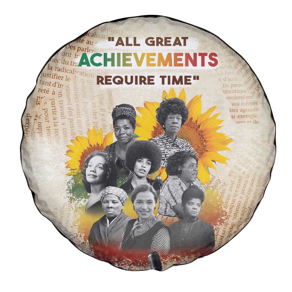 African Spare Tire Cover Civil Rights Female Leaders Sunflower