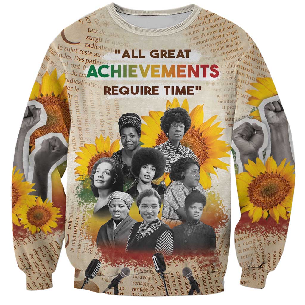 African Sweatshirt Civil Rights Female Leaders Sunflower