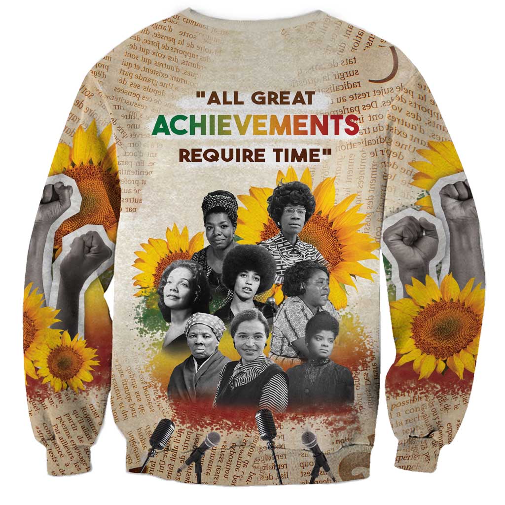 African Sweatshirt Civil Rights Female Leaders Sunflower