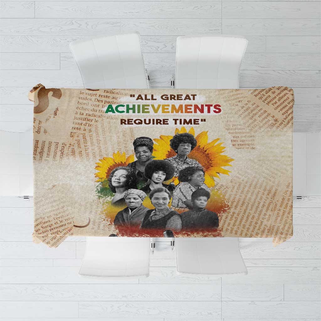 African Tablecloth Civil Rights Female Leaders Sunflower