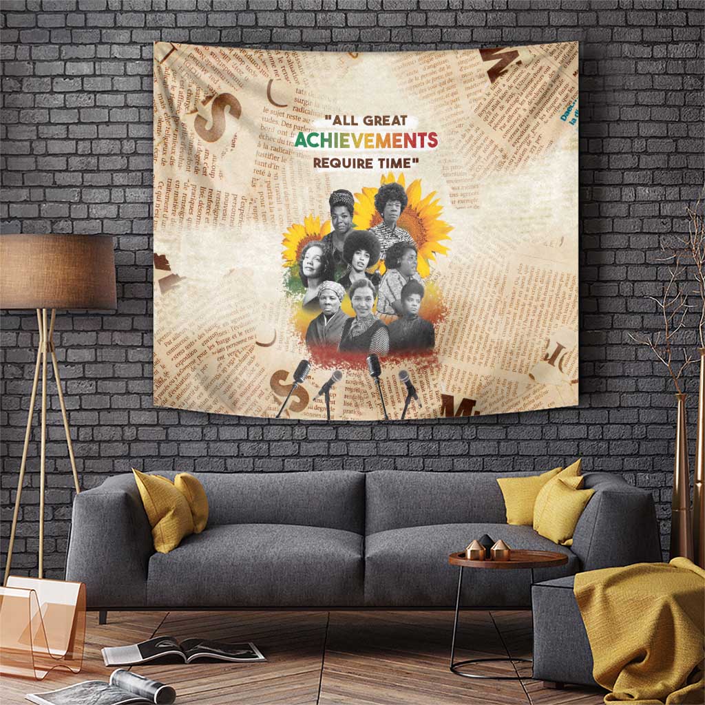 African Tapestry Civil Rights Female Leaders Sunflower