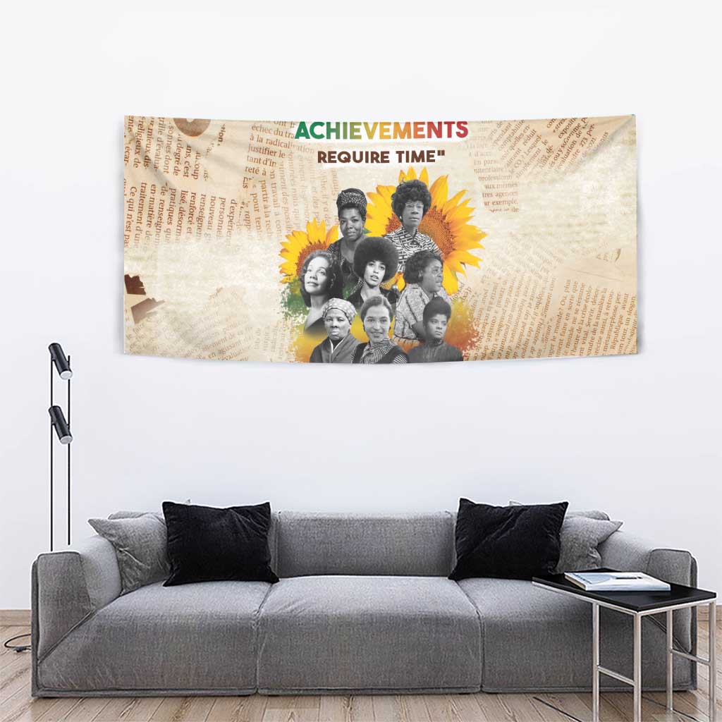 African Tapestry Civil Rights Female Leaders Sunflower