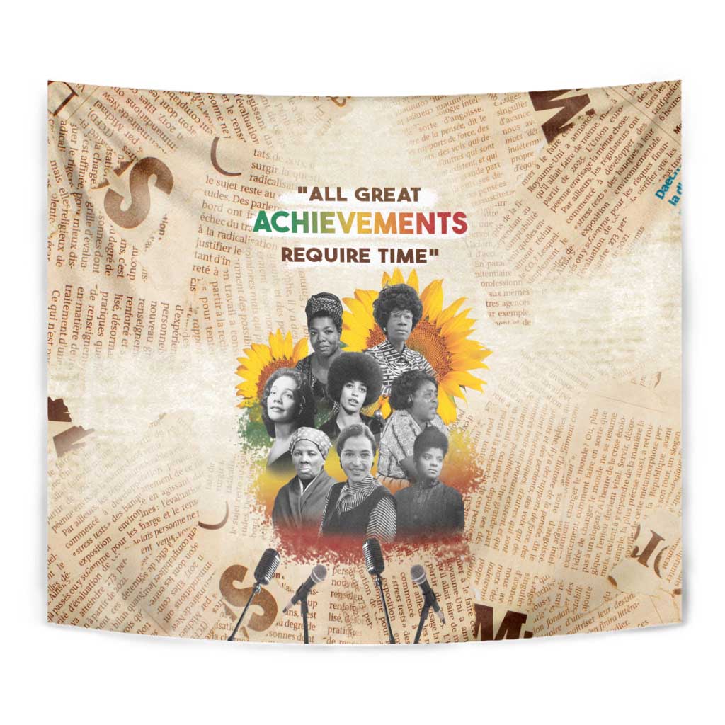 African Tapestry Civil Rights Female Leaders Sunflower