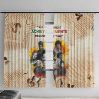 African Window Curtain Civil Rights Female Leaders Sunflower