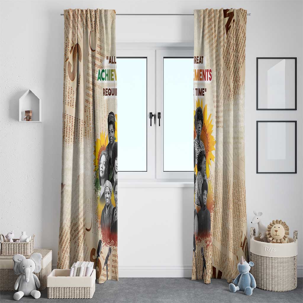 African Window Curtain Civil Rights Female Leaders Sunflower