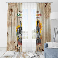 African Window Curtain Civil Rights Female Leaders Sunflower