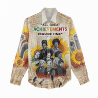 African Women Casual Shirt Civil Rights Female Leaders Sunflower