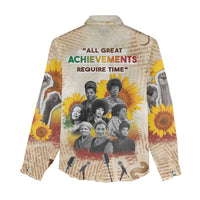 African Women Casual Shirt Civil Rights Female Leaders Sunflower
