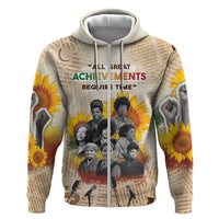 African Zip Hoodie Civil Rights Female Leaders Sunflower