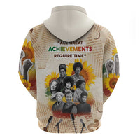 African Zip Hoodie Civil Rights Female Leaders Sunflower