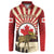 Personalized Canada Maple Leaf Button Sweatshirt Moose And Forest Retro Style