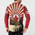 Personalized Canada Maple Leaf Button Sweatshirt Moose And Forest Retro Style