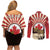 Personalized Canada Maple Leaf Couples Matching Off Shoulder Short Dress and Long Sleeve Button Shirt Moose And Forest Retro Style