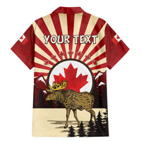 Personalized Canada Maple Leaf Family Matching Mermaid Dress and Hawaiian Shirt Moose And Forest Retro Style