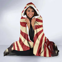 Personalized Canada Maple Leaf Hooded Blanket Moose And Forest Retro Style