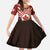 Personalized Canada Maple Leaf Kid Short Sleeve Dress Moose And Forest Retro Style