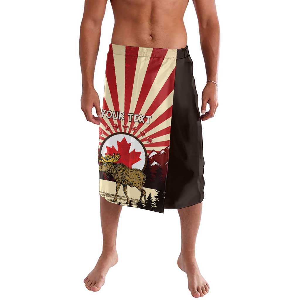 Personalized Canada Maple Leaf Lavalava Moose And Forest Retro Style