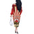 Personalized Canada Maple Leaf Off The Shoulder Long Sleeve Dress Moose And Forest Retro Style