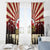 Personalized Canada Maple Leaf Window Curtain Moose And Forest Retro Style