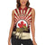 Personalized Canada Maple Leaf Women Sleeveless Polo Shirt Moose And Forest Retro Style