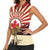 Personalized Canada Maple Leaf Women Sleeveless Polo Shirt Moose And Forest Retro Style
