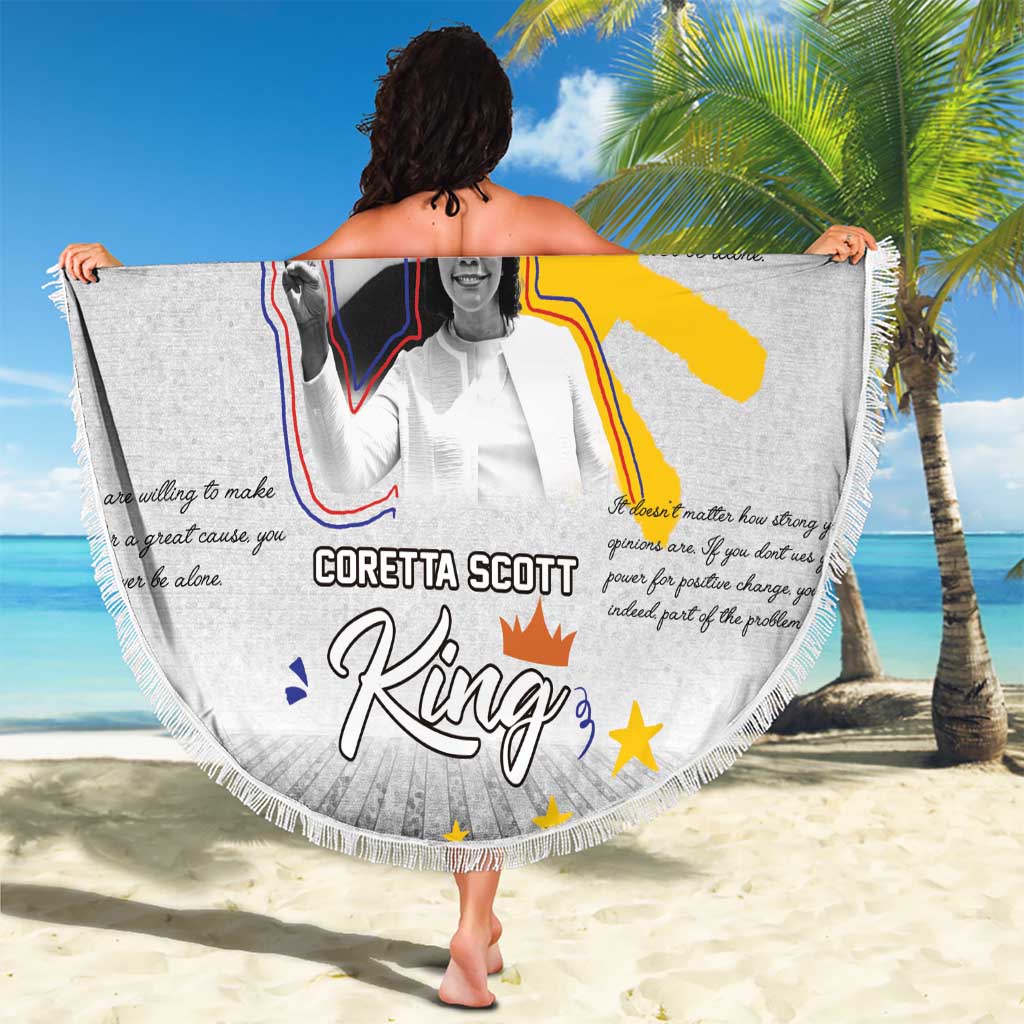 Coretta Scott King Beach Blanket Honoring The Legacy Hand Draw Style