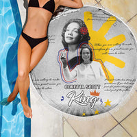 Coretta Scott King Beach Blanket Honoring The Legacy Hand Draw Style
