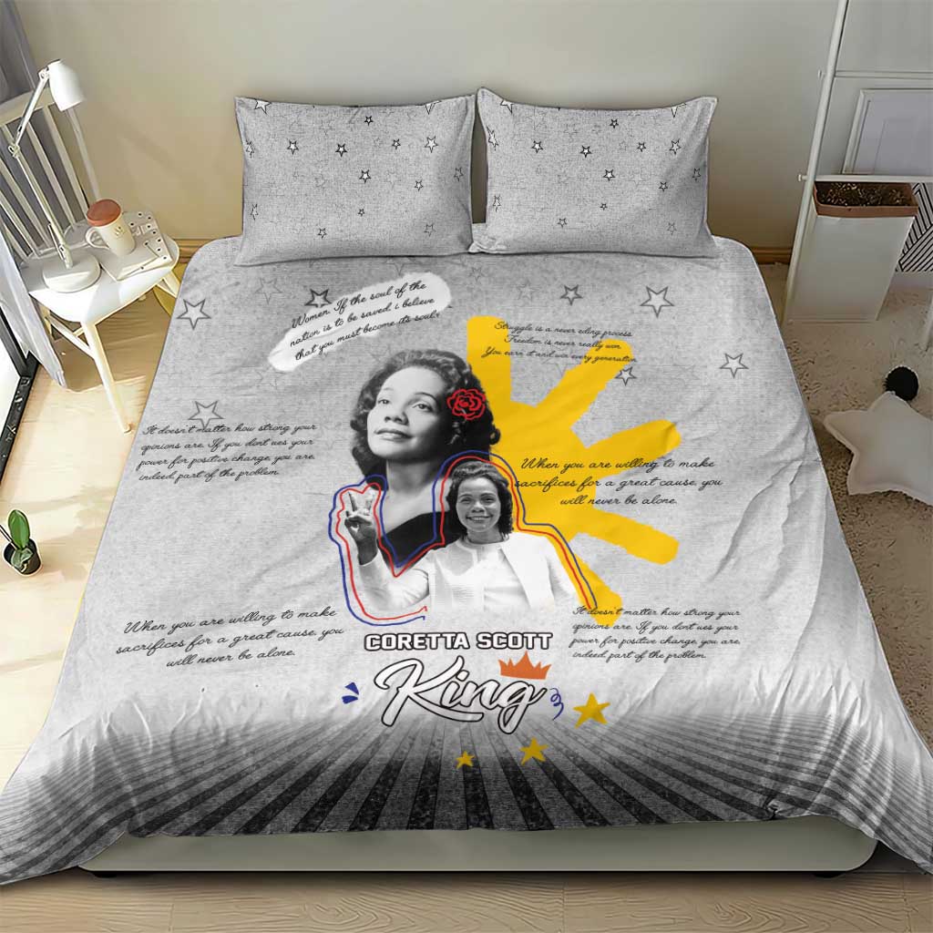 Coretta Scott King Bedding Set Honoring The Legacy Hand Draw Style