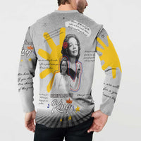 Coretta Scott King Button Sweatshirt Honoring The Legacy Hand Draw Style