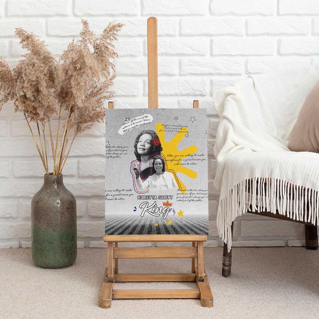 Coretta Scott King Canvas Wall Art Honoring The Legacy Hand Draw Style