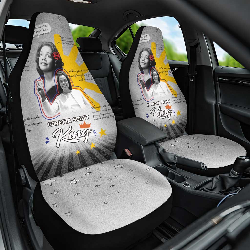 Coretta Scott King Car Seat Cover Honoring The Legacy Hand Draw Style