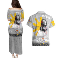 Coretta Scott King Couples Matching Puletasi and Hawaiian Shirt Honoring The Legacy Hand Draw Style