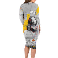 Coretta Scott King Family Matching Long Sleeve Bodycon Dress and Hawaiian Shirt Honoring The Legacy Hand Draw Style