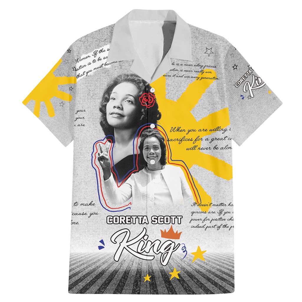 Coretta Scott King Family Matching Mermaid Dress and Hawaiian Shirt Honoring The Legacy Hand Draw Style