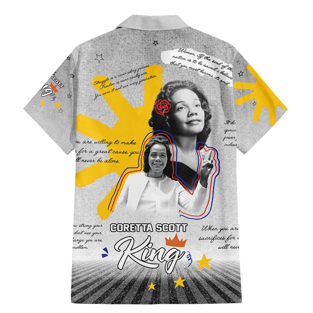 Coretta Scott King Family Matching Mermaid Dress and Hawaiian Shirt Honoring The Legacy Hand Draw Style