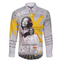 Coretta Scott King Family Matching Off The Shoulder Long Sleeve Dress and Hawaiian Shirt Honoring The Legacy Hand Draw Style