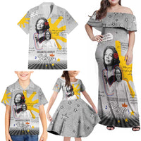 Coretta Scott King Family Matching Off Shoulder Maxi Dress and Hawaiian Shirt Honoring The Legacy Hand Draw Style