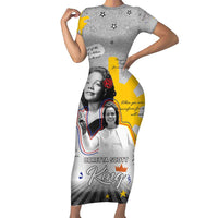 Coretta Scott King Family Matching Short Sleeve Bodycon Dress and Hawaiian Shirt Honoring The Legacy Hand Draw Style